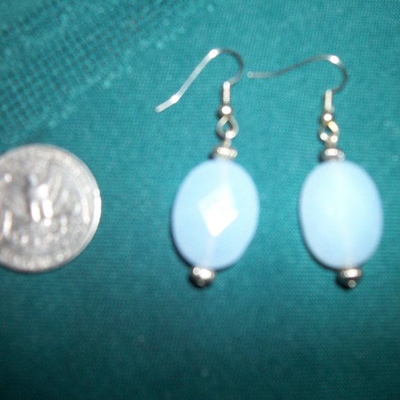 HANDMADE in USA  CHalcedony + FW Pearls   Necklace and earrings - Picture 3 of 5